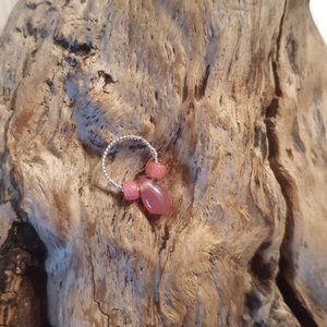 Handmade Beaded Septum Tragus Daith Cartilage 925 Hoop Ring